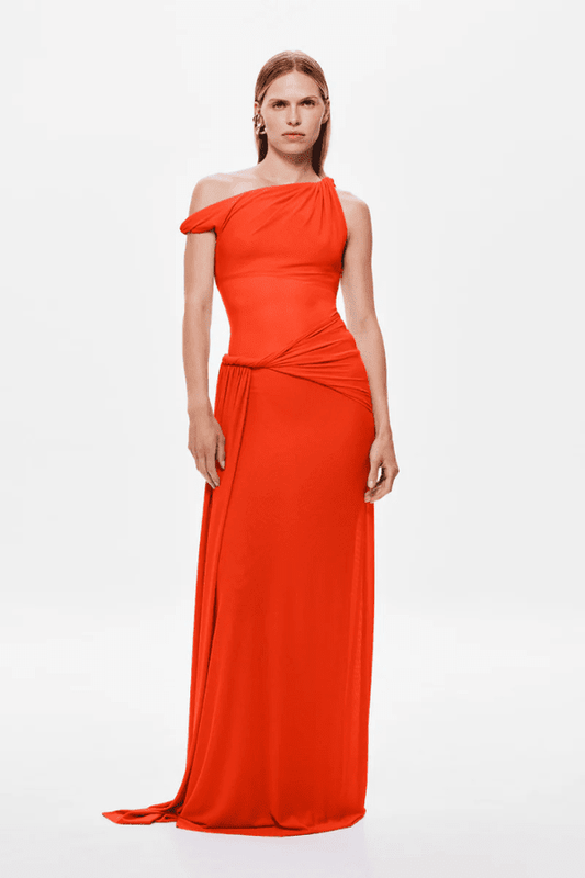 The 'Sisal' Mesh Dress Chilli