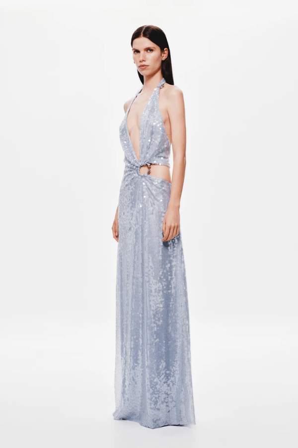 The 'Devon' Sequin Dress Cloud Blue